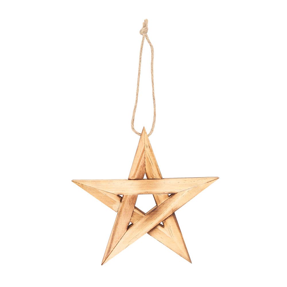 Wooden Pentagram Ornament