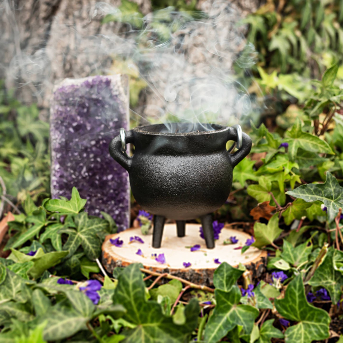 Cast Iron Cauldron with Lid