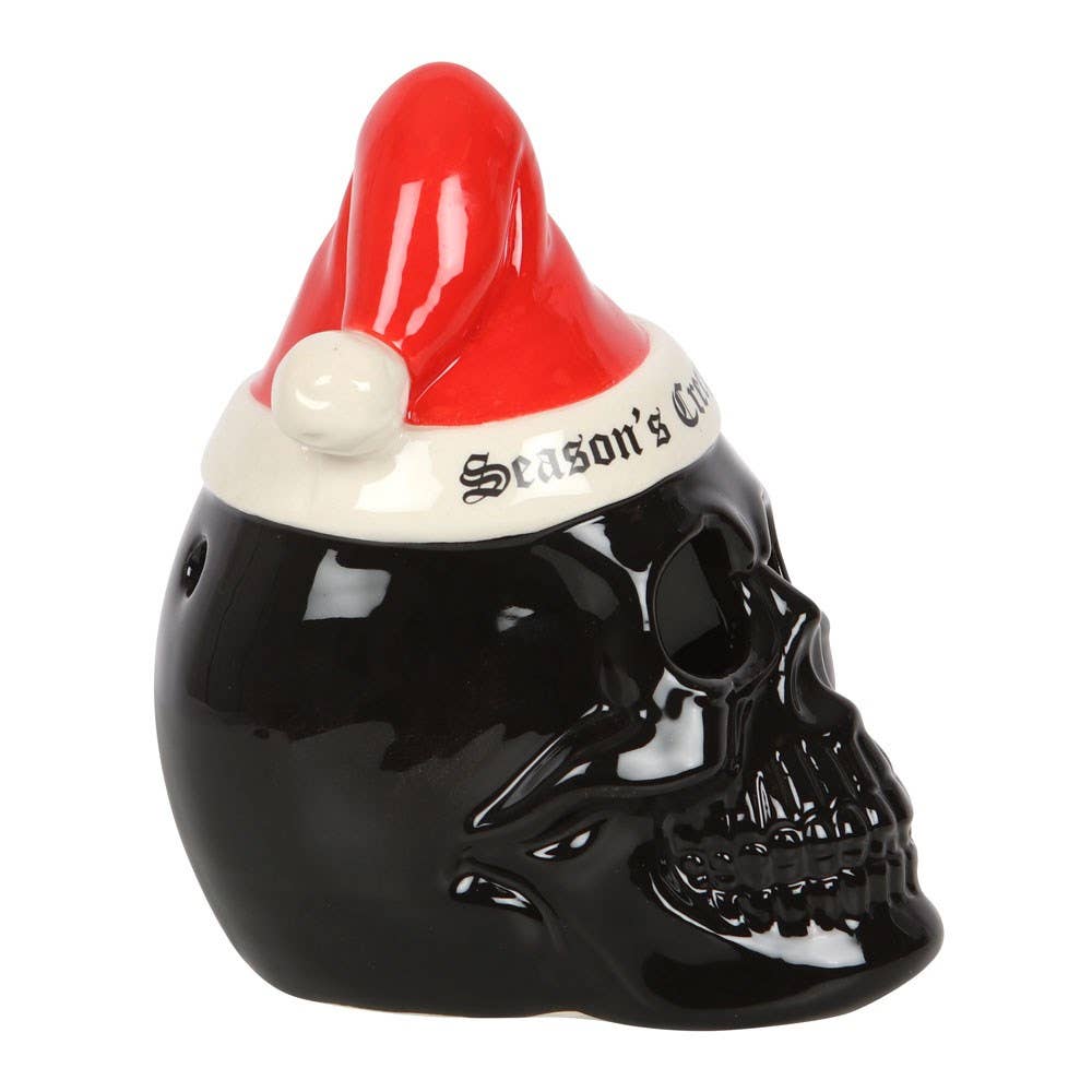 Season's Creepings Skull Tealight Holder