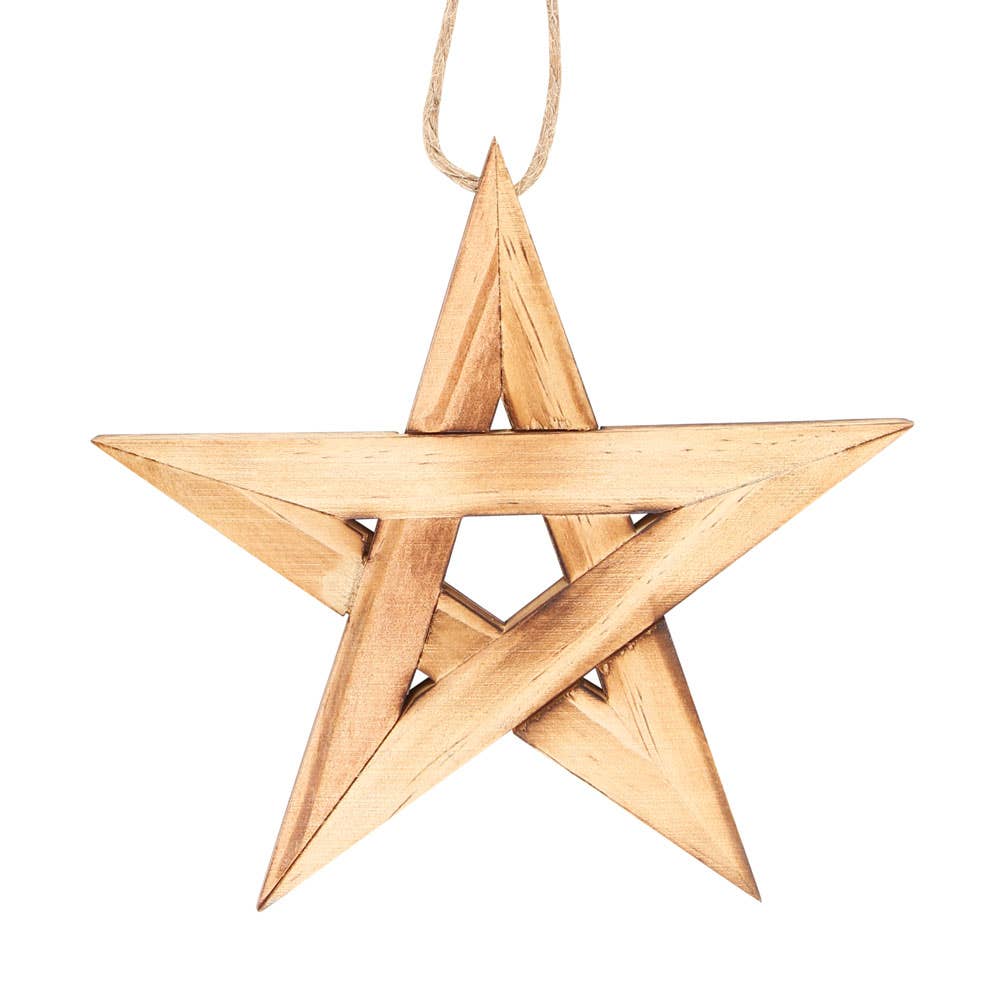 Wooden Pentagram Ornament